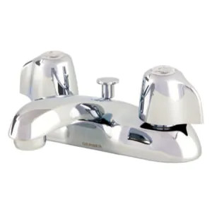 Gerber G0043431 Gerber Classics Two-Handle Centerset Chrome Bathroom Faucet with Metal Handles and Metal Pop-Up Drain, 1.2 GPM, Three-Hole Installation, WaterSense - 43-431