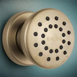 Brizo 84110-GL Brizo Essential Round Body Spray with Touch-Clean Finish Spray Face, 1.75 GPM, Brilliance Luxe Gold - 84110-GL