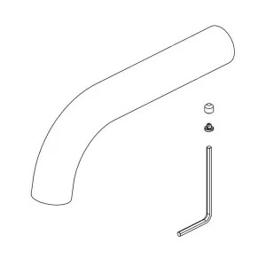 Brizo RP90026NK Brizo Spout Assembly for Litze Single-Handle Wall-Mounted Faucet, Brilliance Luxe Nickel - RP90026NK