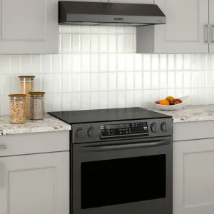 Broan BCDF130BLS Broan-NuTone 30-Inch Range Hood, Black Stainless Steel, 375 Max Blower CFM - BCDF130BLS