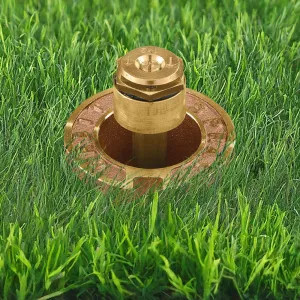 Orbit 54071 Orbit Half Circle Brass Pop-Up Flush Head Sprinkler with Brass Nozzle, 1-1/2
