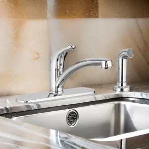 American Standard 7074.040.002 American Standard Colony Pro Single-Handle Kitchen Faucet w/ Side Spray, Chrome - 7074.040.002