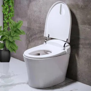 Trone Plumbing FETBCERN-12.WH Trone Fountina Smart Bidet Toilet Combo with Heated Seat, Night Light, Auto-Flush, 1.28 GPF, White - FETBCERN-12.WH