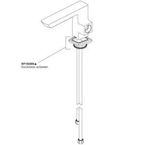 Brizo RP100586PC Brizo RP100586PC 1/4-Inch Lavatory Spout Escutcheon - Chrome