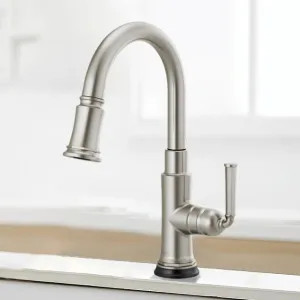 Brizo 64074LF-SS Brizo Rook Single-Handle Pull-down Kitchen Faucet, SmartTouch, MagneDock, Lever Handle, 1.8 GPM, Brilliance Stainless - 64074LF-SS