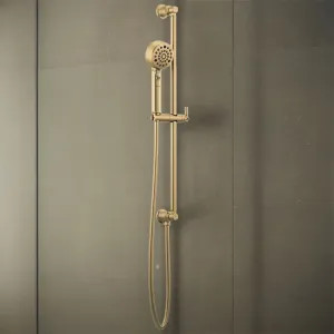 Brizo 88776-GL Brizo Invari Multi-Function Hand Shower with Slidebar, H2OKinetic, WaterSense, 1.75 GPM, Brilliance Luxe Gold - 88776-GL