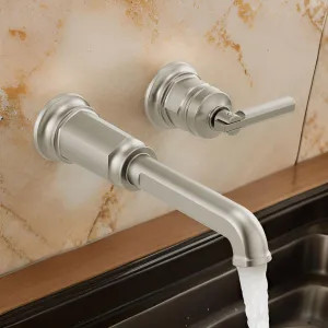 Brizo T65776LF-NKLHP Brizo Invari Single-Handle Bathroom Faucet, Wall-Mount, Less Handle and Drain, 1.5 GPM, Brilliance Luxe Nickel - T65776LF-NKLHP