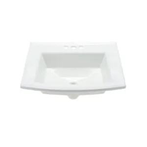 Kohler 2356-4-0 Kohler Archer Drop-In Bathroom Sink, White - K-2356-4-0