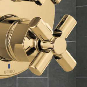 Brizo RP101177PG Brizo Invari Volume Control Cross Handle Assembly, Brilliance Polished Gold - RP101177PG