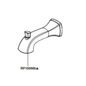 Peerless RP100986 Peerless Parkwood Chrome Tub Spout - RP100986 