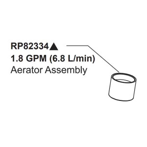 Peerless RP82334BL Peerless Precept Matte Black Aerator Assembly for P191102LF, 1.8 GPM - RP82334BL