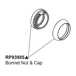 Peerless RP93985BL Peerless Replacement Part Matte Black Bonnet Nut and Cap - RP93985BL