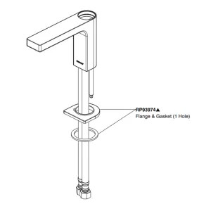 Peerless RP93974BL Peerless Xander Matte Black Flange and Gasket - RP93974BL