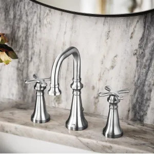 Moen TS44103 Moen Colinet Two-Handle Widespread Lavatory Faucet, 1.2 GPM, Cross Handles, WaterSense, Chrome  - TS44103