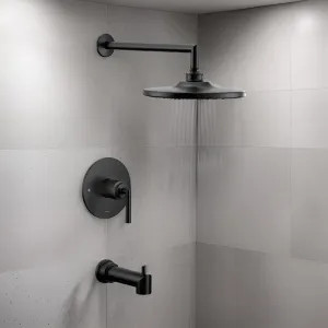 Moen UTS32003BL Moen Arris M-Core 3-Series Tub/Shower Faucet with 2.5 GPM Rain Shower, 1-Function, Single Lever Handle, M-PACT, Immersion, Matte Black - UTS32003BL