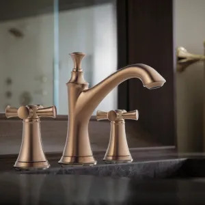 Brizo 65305LF-BZLHP-ECO Brizo Baliza Two-Handle Widespread Deck-Mount Brilliance Brushed Bronze Bathroom Faucet with Metal Pop-Up, 1.2 GPM, Three-Hole, Less Handles - 65305LF-BZLHP-ECO