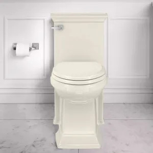 American Standard 2851A104.222 American Standard Town Square S One-Piece Toilet w/ Seat, Elongated, Right Height, Left Hand, 1.28 GPF, Linen - 2851A104.222