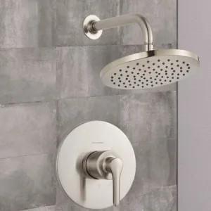 American Standard TU105501.295 American Standard Studio S Shower Faucet with Rain Showerhead and Lever Handle, Double Ceramic Cartridge, Trim Only, 2.5 GPM, Brushed Nickel - TU105501.295