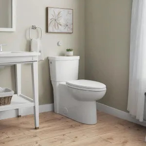 American Standard 2989709.020 American Standard Cadet One-Piece Skirted Touchless Toilet with Seat, Elongated, Chair Height, 1.28 GPF, 12