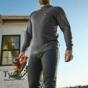 Milwaukee 602G-XL Milwaukee Extra Large Gray Heavy Duty Pocket T-Shirt with Tagless Neck Label, Sun Protection, and Anti-microbial Treatment, Long Sleeve - 602G-XL