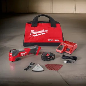 Milwaukee 2836-21 Milwaukee M18 FUEL Cordless Brushless Oscillating Multi-Tool Kit with one 5.0 Ah Battery, Charger and Tool Bag- 2836-21