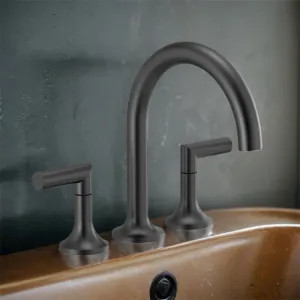 Brizo Odin Two-Handle Roman Tub Faucet Trim, 3-Hole, Arc-Spout, 1.75 ...