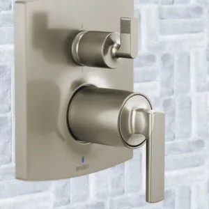 Brizo HL75P06-NK Brizo Kintsu Pressure Balance Valve with Integrated Diverter Trim Lever Handle Kit, Brilliance Luxe Nickel - HL75P06-NK