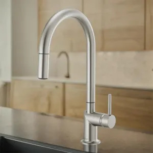 Brizo 63075LF-SSLHP Brizo Odin Single Handle Pull-Down Kitchen Faucet with Swivel Spout, MagneDock, DIAMOND Seal, Two Function, 1.8 GPM, Brilliance Stainless - 63075LF-SSLHP