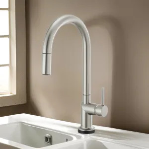 Brizo 64075LF-SSLHP Brizo Odin Pull-Down Kitchen Faucet with SmartTouch, Swivel Spout, MagneDock, Two Function, 1.8 GPM, Brilliance Stainless - 64075LF-SSLHP