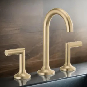 Brizo 65375LF-GLLHP Brizo Odin Two-Handle Widespread Bathroom Faucet, 1.5 GPM, Three-Hole, Brilliance Luxe Gold - 65375LF-GLLHP