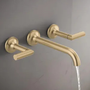 Brizo T65875LF-GLLHP Brizo Odin Two-Handle Bathroom Faucet, Less Handles and Drain, Wall-Mount, 1.5 GPM, Brilliance Luxe Gold - T65875LF-GLLHP
