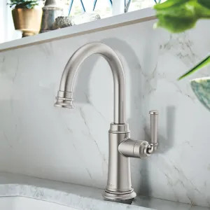 Brizo 61374LF-C-SS Brizo Rook Single-Handle Cold Water Beverage Faucet with Integrated Air Gap, Diamond Seal, Lever Handle, 1.5 GPM, Brilliance Stainless - 61374LF-C-SS