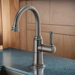Brizo 61374LF-H-SL Brizo Rook Single-Handle Instant Hot Beverage Faucet, Less Tank and Filter, Lever Handle, 1.0 GPM, Brilliance Luxe Steel - 61374LF-H-SL