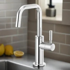Brizo 61365LF-C-PC Brizo Jason Wu Single-Handle Cold Water Beverage Faucet with Square Spout, 1.5 GPM, Polished Chrome - 61365LF-C-PC