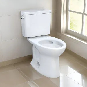 Toto CST776CSG#01 TOTO Drake Two-Piece Toilet, 1.6 GPF, Less Seat, Regular Height, CeFiONtect, Tornado Flush, Cotton White - CST776CSG#01