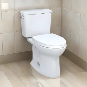 Toto MS776124CEFG#01 TOTO Drake Two-Piece Toilet with SoftClose Seat, Universal Height, 1.28 GPF, Cotton - MS776124CEFG#01