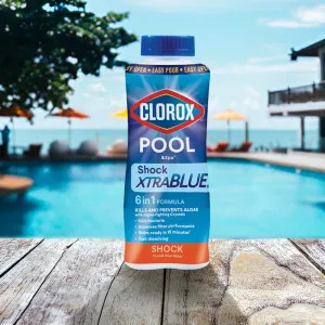  36020CLX Clorox Pool&Spa Shock XtraBlue Pool Chemical, Solid Chlorine, 1 Pound - 36020CLX 