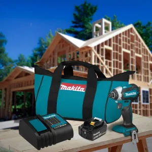 Makita XDT131 Makita 18V LXT Lithium-Ion 3.0Ah BL Brushless Cordless XPT Impact Driver Kit - XDT131