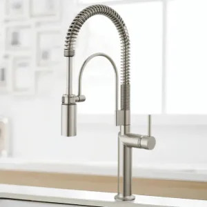 Brizo 63375LF-SSLHP Brizo Odin Semi-Professional Kitchen Faucet, Less Handle, MagneDock, DIAMOND Seal, 1.8 GPM, Brilliance Stainless - 63375LF-SSLHP