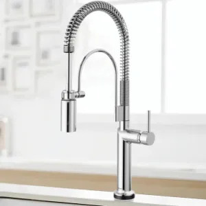 Brizo 64375LF-PCLHP Brizo Odin SmartTouch Semi-Professional Kitchen Faucet, Less Handle, TempID, MagneDock, DIAMOND Seal, 1.8 GPM, Polished Chrome - 64375LF-PCLHP