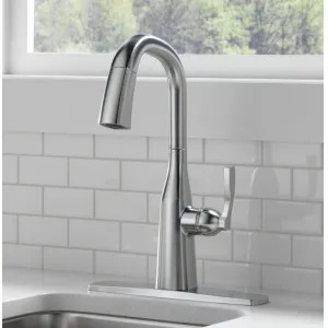 Delta 9976-AR-PR-DST Delta Stryke 10/30/2023 One-Handle Pull-Down Arctic Stainless Kitchen Faucet, 1.8 GPM, Lever Handle, Diamond Seal Technology, ADA - 9976-AR-PR-DST