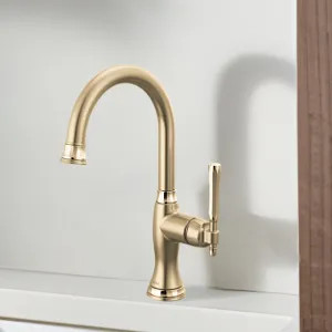 Brizo 61058LF-GLPG Brizo Tulham Single-Handle Bar Faucet, Lever Handle, 1.8 GPM, Brilliance Luxe Gold / Brilliance Polished Gold - 61058LF-GLPG