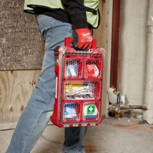 Milwaukee 48-73-8435C Milwaukee 79-Piece PACKOUT Compact First Aid Kit, Class A Type 3, IP65 Rated, Polypropylene - 48-73-8435C