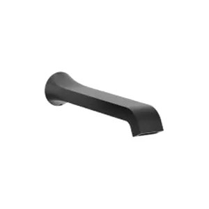 Moen TF3901BL Moen Genta 10in Ultrathin Matte Black Tub Spout, Wall-Mount, Non-Diverter, for MANCIS, MANCXS, or MANXS Brass Spout Manifolds - TF3901BL