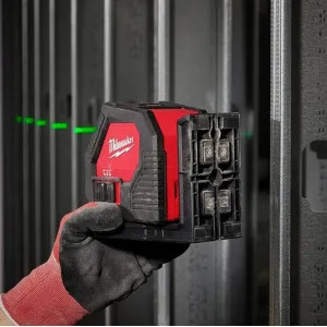 Milwaukee 3421 Milwaukee Green Cross Line Laser with 100ft Working Range - 3421