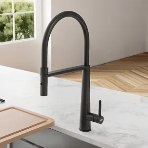 Franke ICN-SP-MBK Franke Icon Single Handle Semi-Pro Kitchen Sink Faucet, Lever Handle, 1.75 GPM, Matte Black - ICN-SP-MBK