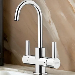 Franke EOS-HC-CHR Franke Eos Neo Two-Handle Beverage Faucet for Hot and Cold Filtered Water, 1.75 GPM, Polished Chrome, EOS-HC-IBK - (120.0685.329)