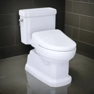 Toto MW9744734CEFGA#01 TOTO Guinevere WASHLET+ One-Piece Toilet with S7A Bidet Seat, Auto-Open/Close, 1.28 GPF, Auto-Flush, Cotton White - MW9744734CEFGA#01