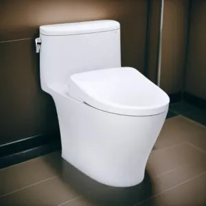 Toto MW6424726CEFGA#01 TOTO Nexus WASHLET+ One-Piece Toilet with S7 Bidet Seat, 1.28 GPF, Auto-Flush, Cotton White - MW6424726CEFGA#01