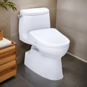 Toto MW6144726CUFGA#01 TOTO Carlyle II 1G WASHLET+ One-Piece Toilet with S7 Bidet Seat, 1.0 GPF, Auto-Flush, Cotton White - MW6144726CUFGA#01